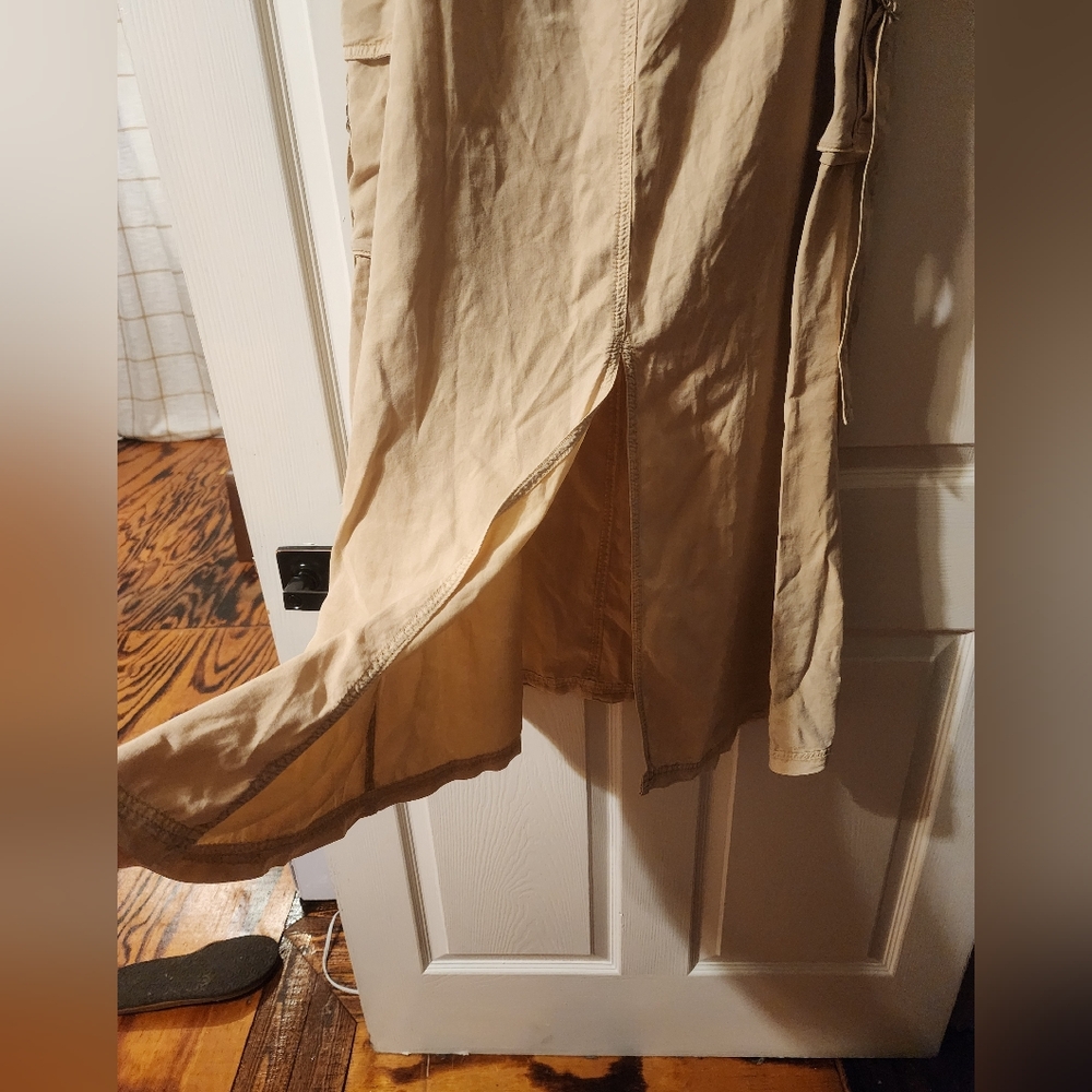 NWT Studio F Maxi Utility Cargo Tan Skirt Size 12 - Picture 9 of 14
